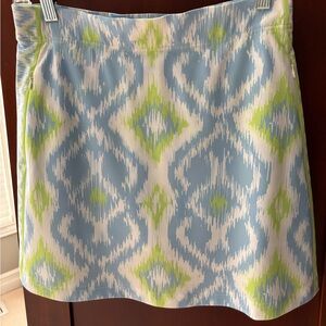 Patterned Blue and Green Women's Skirt